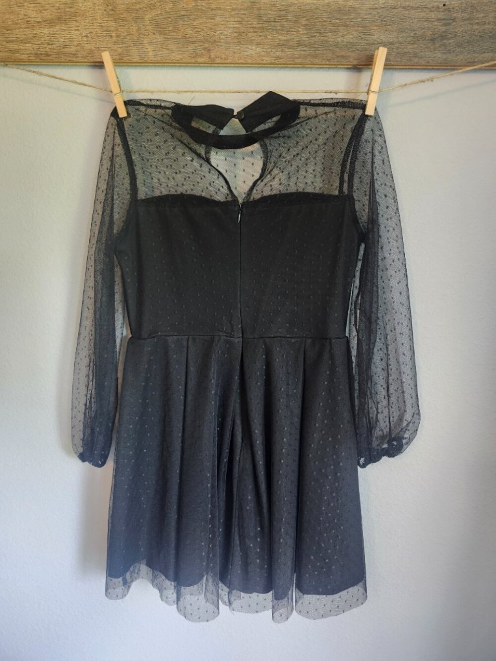 SOLY HUX Girl's Contrast Mesh Long Sleeve Mock Neck High Waist Flared Size 9Y
